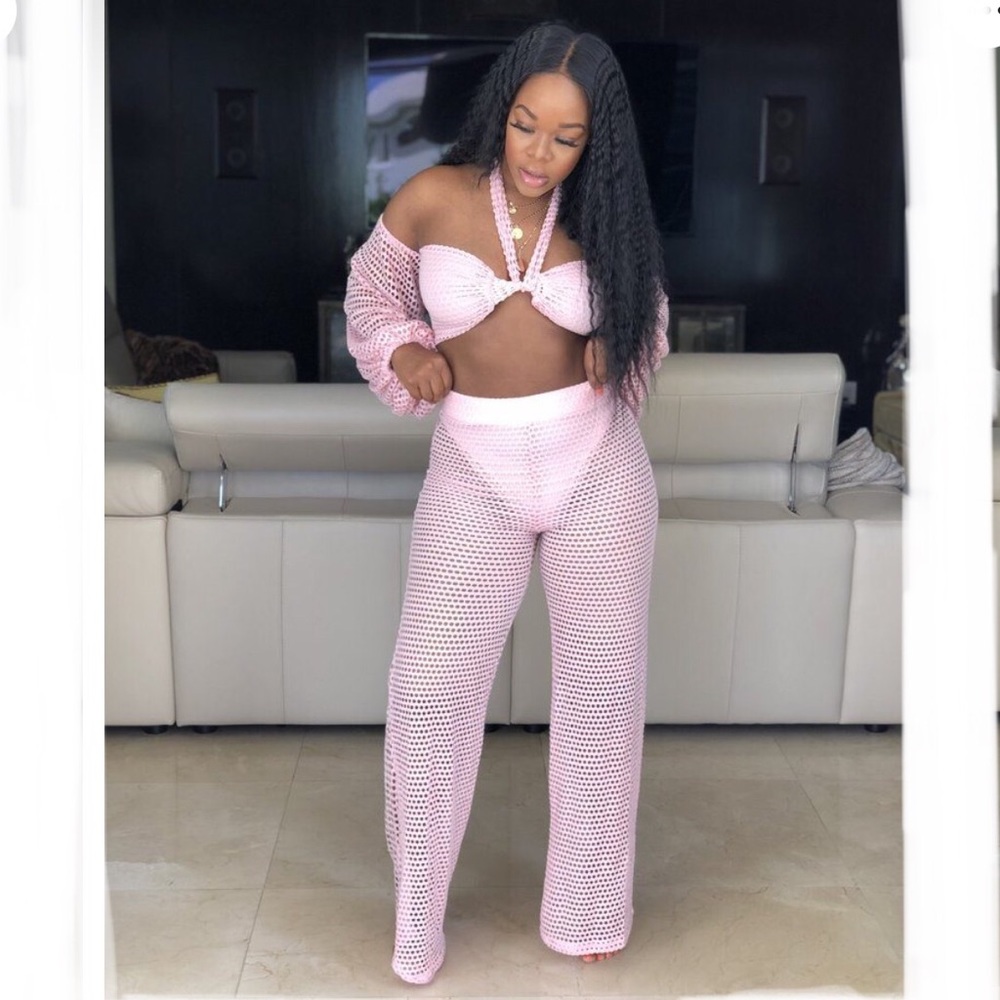 "LALA" 2 Piece Set- White or Pink